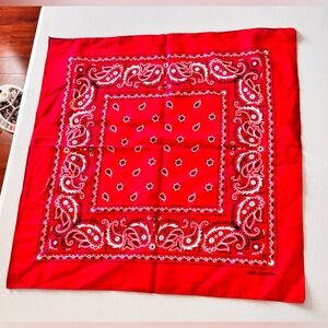Classic Red Paisley Bandana